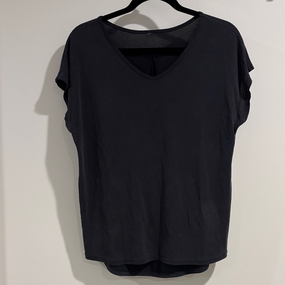 Elegant Black V-Neck Women's Tee